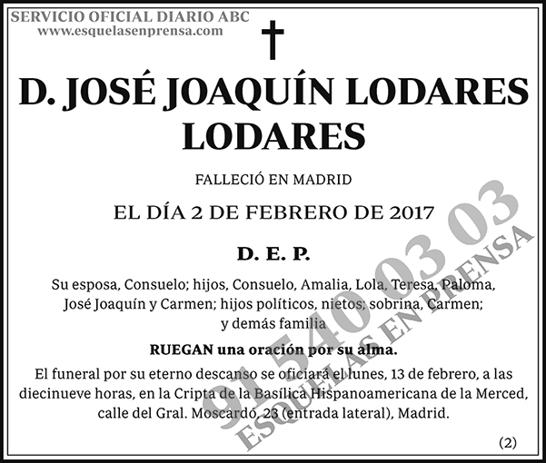 José Joaquín Lodares Lodares